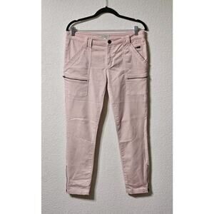 Joie Jeans Womens 30 Mid Rise Stretch Comfort Pink Park Skinny w Zip Pockets